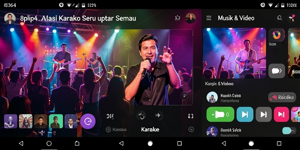 Tampilan antarmuka sederhana dan menarik dari 8364 untuk Karaoke.