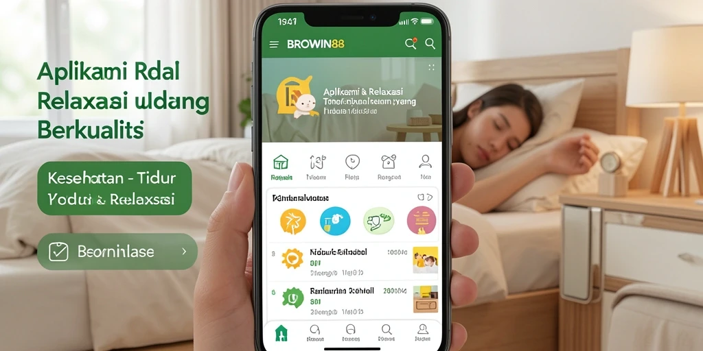 Antarmuka BROWIN88 yang menenangkan dan fungsional untuk tidur dan relaksasi.