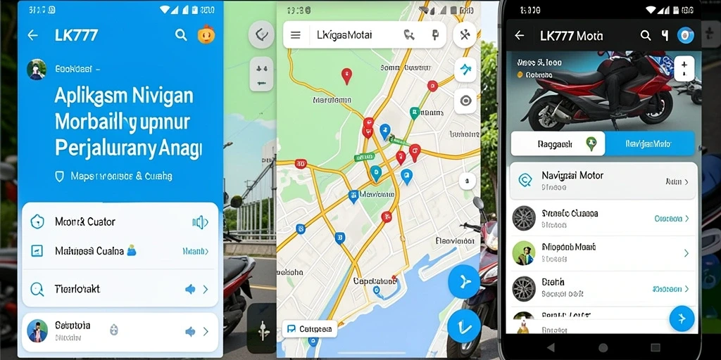 Tampilan antarmuka LK777 yang intuitif untuk navigasi motor.