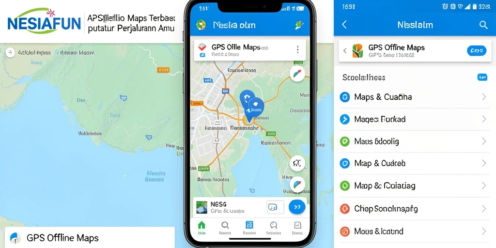 Antarmuka pengguna NESIAFUN yang sederhana dan informatif.