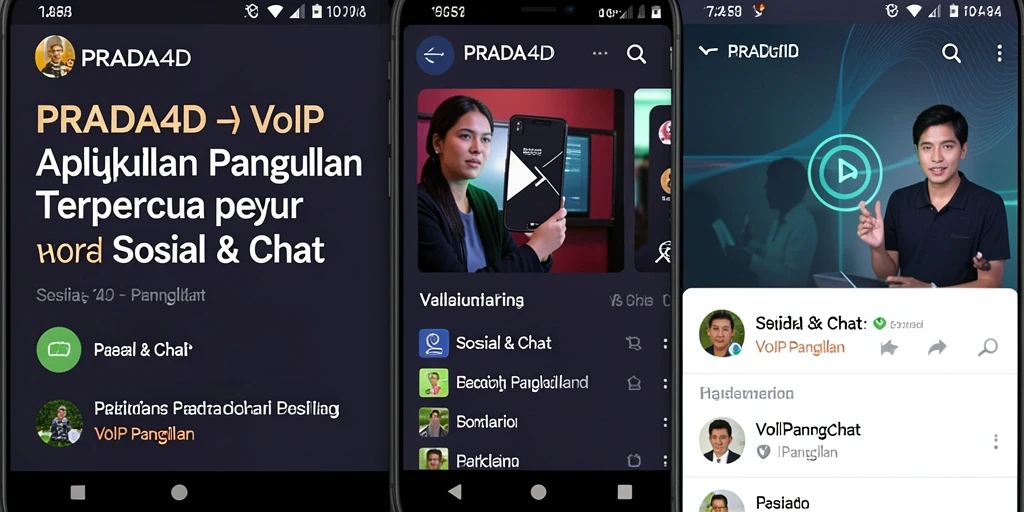 Antarmuka aplikasi PRADA4D dengan fitur panggilan VoIP yang intuitif.