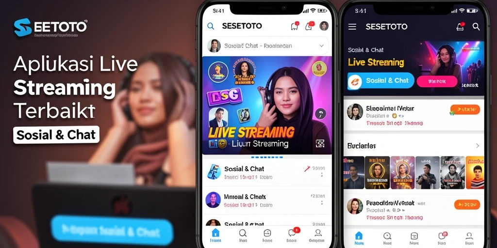 Antarmuka SESETOTO yang menarik untuk Live Streaming.
