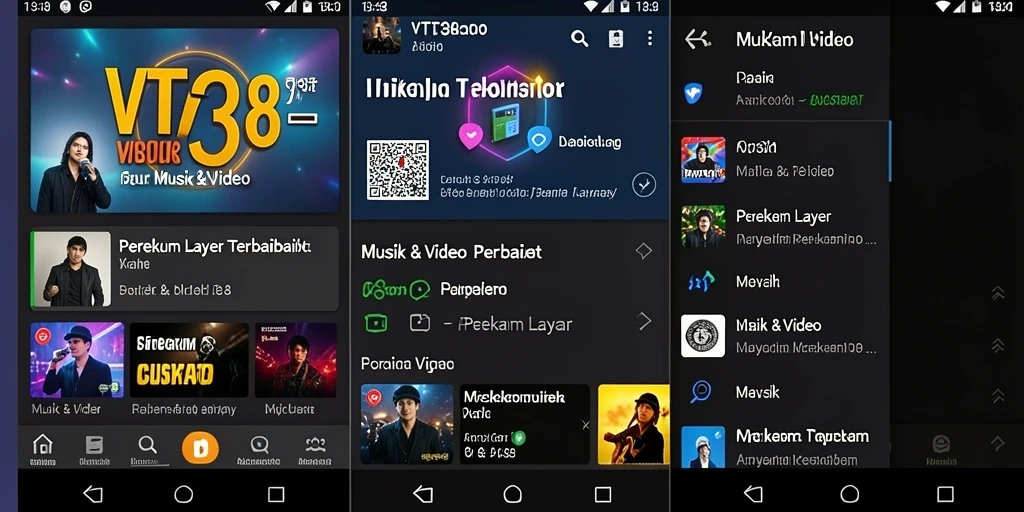 Antarmuka VT38 yang mudah digunakan untuk perekaman layar.