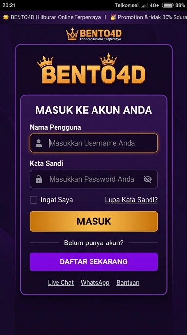 Panduan Masuk Akun bento4d untuk Pengguna Android